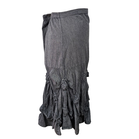 Tulip cotton black white pin stripe skirt circle poofs Small - Picture 3 of 8